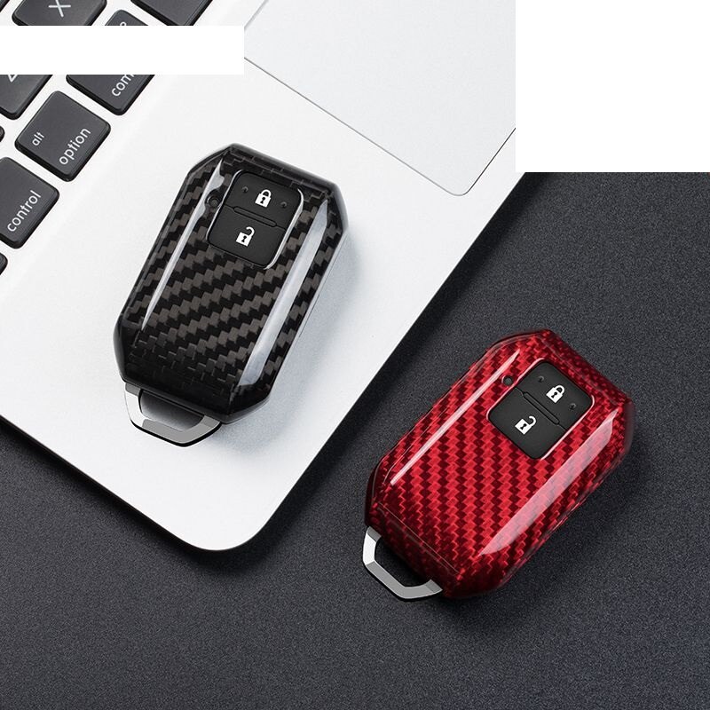 Real Carbon Fiber Car Remote Key Case Key Cover Voor Suzuki Swift Wagon R Monopoly Keyless Houder bescherming