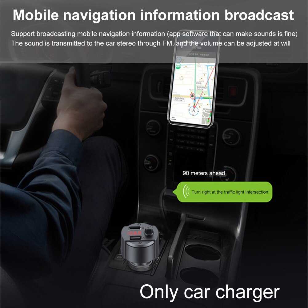 Fácil instalar interface usb para carro sem fio abs music player multifunções led backlight bluetooth transmissor fm adaptador de áudio