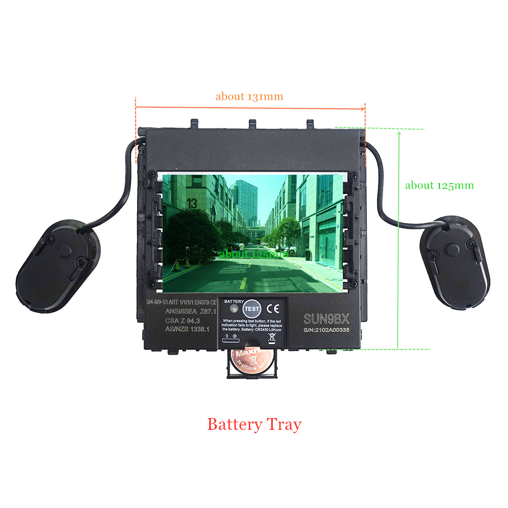 Filtr spawalniczy zobacz rozmiar 100x65mm (3.94x2.56 ") słoneczny 4 czujniki automatyczne przyciemnianie 1111 pełny zakres cień 4 (3)-13 robić hełmów spawalniczych