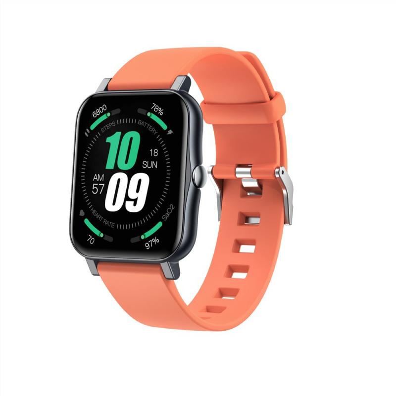 S80 Clever Uhr Männer Voller berühren Fitness Tracker IP67 Wasserdichte Frauen Smartwatch Für IOS Android: Orange