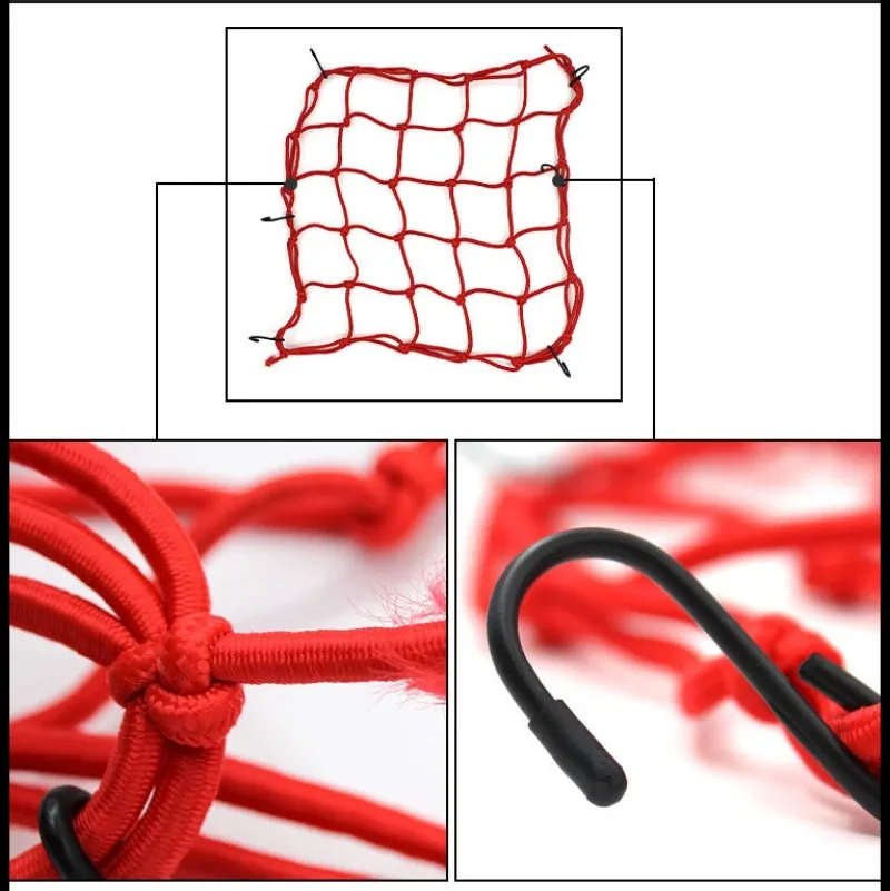 Rete per bagagli per moto Rete per casco Rete per bagagli per serbatoio carburante con ganci Accessori per moto per riporre l'informazione della moto
