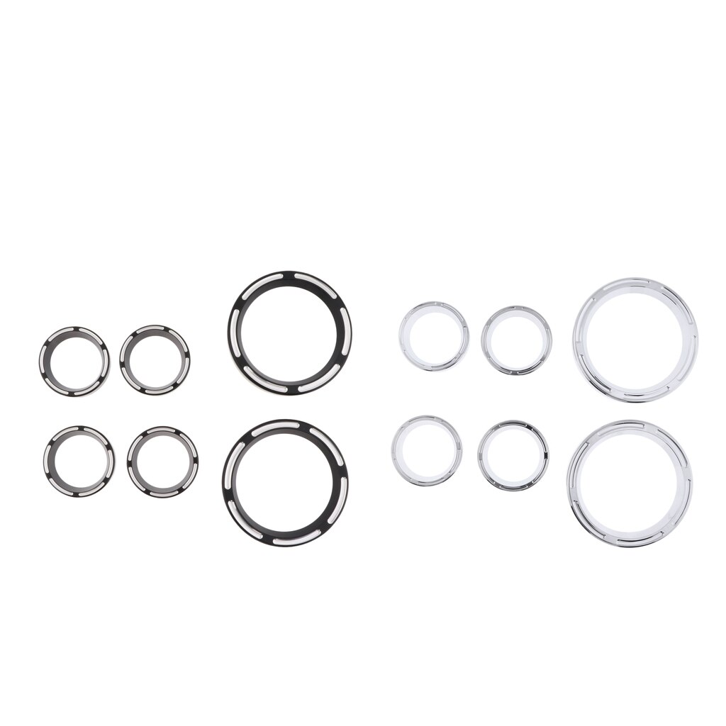 2 Sets 4" 2" Speedometer Gauge Burst Bezel Kit For Electra -Glide