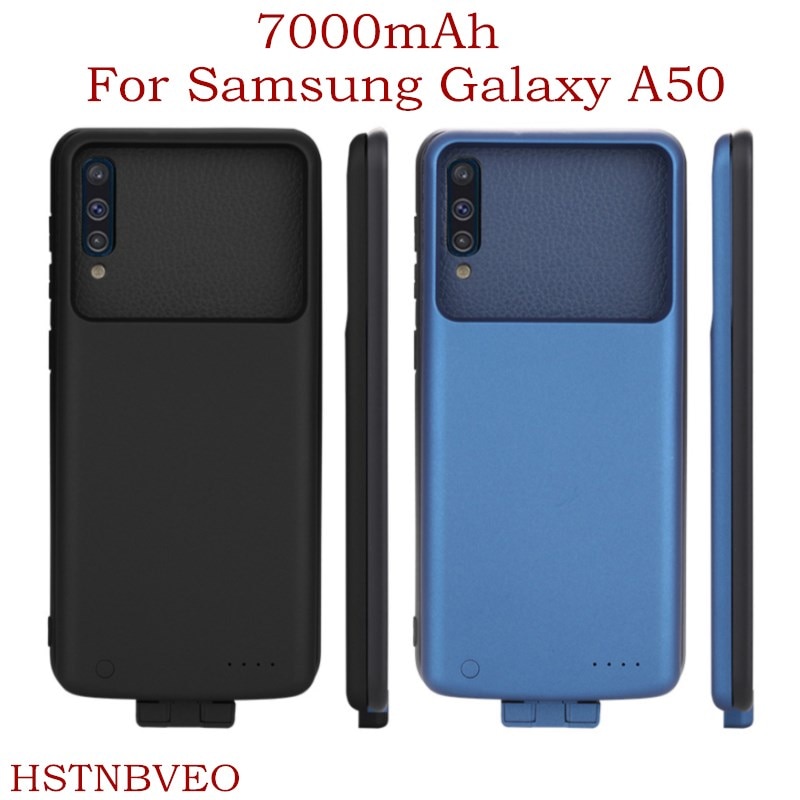 Hstnbveo 7000 3200mahバッテリー充電器ケース三星銀河A50バッテリーケース耐震電話電源銀行ケースバックアップバッテリーカバー