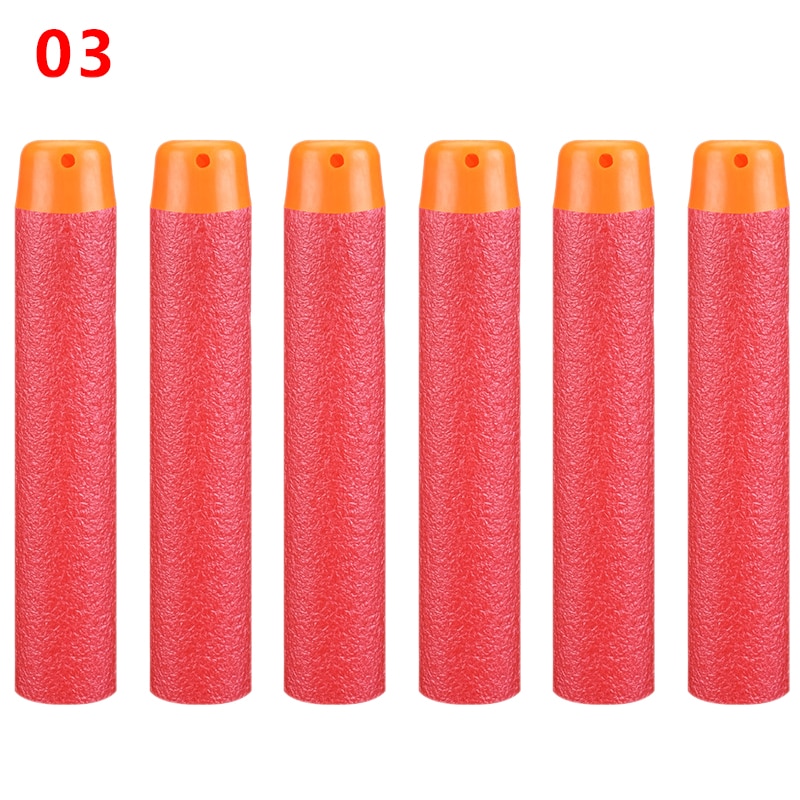 10pcs/bag Soft Hollow Hole Head Refill Darts Toy Gun supply for Christmas Birthday Kid Children TSLM1: Red