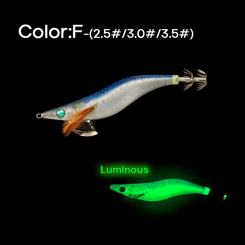 LETOYO 3.5# 3.0# 2.5# Cebo de calamar que se hunde Cebo de calamar luminoso Cebo de pesca artificial EGING Para Señuelo de pulpo Webfoot Pesca de Sepia Oficinalis EGI Señuelo de pesca en el mar: 120 mm / Transparente