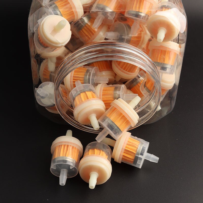 Filtro de combustible Universal en línea para motocicleta, cuenco para filtro de gasolina y aceite, accesorios para Moto, 5 piezas