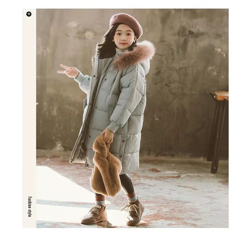 Cappotto invernale 2022 nuova giacca imbottita in cotone sciolto giacca da bambina imbottita in cotone imbottito medio e lungo per ragazze