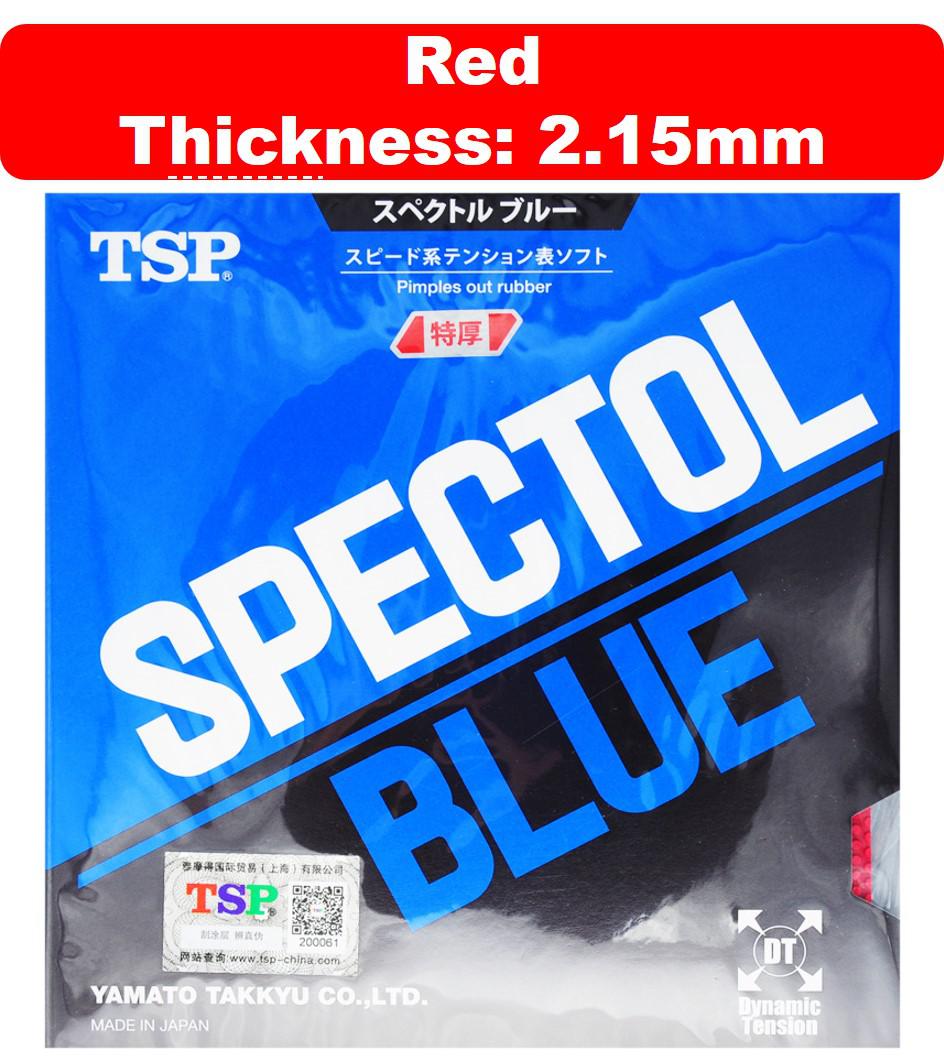 Tsp Spectol rojo/azul crudo de goma para mesas tenis goma Pips Out con esponja de Ping Pong ataque rápido: 20102 red 2.15