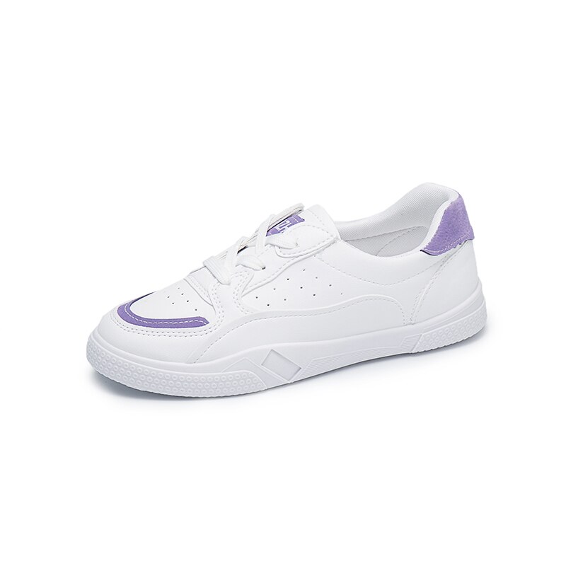 Goedkope damestennisschoenen, ademende wandelschoenen, sportschoenen van het merk dames, witte sportschoenen met platte zolen.: Wit 1 / 6