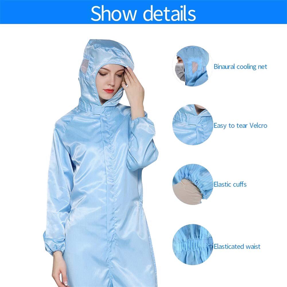 One Piece Protective Coveralls Clothing Overalls Suit Splashproof Protective Isolation Clothing Safty Clothing Full Protection