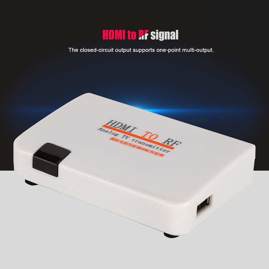 Hdmi-kompatibel til rf coax konverter adapter hdmi-kompatibel modulator digitalt signal til rf analogt signal tv-sender