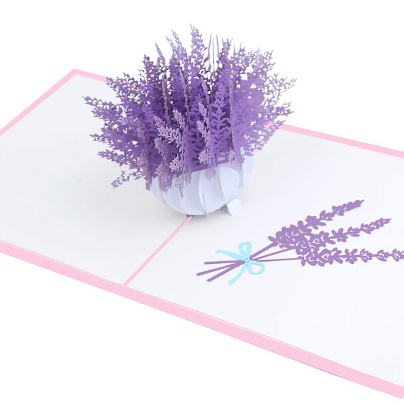 PartyLab 3D Pop-Up Cards Flowers Card for Family Friends Birthday Festival Greeting Card Postcards Card Girlfriends