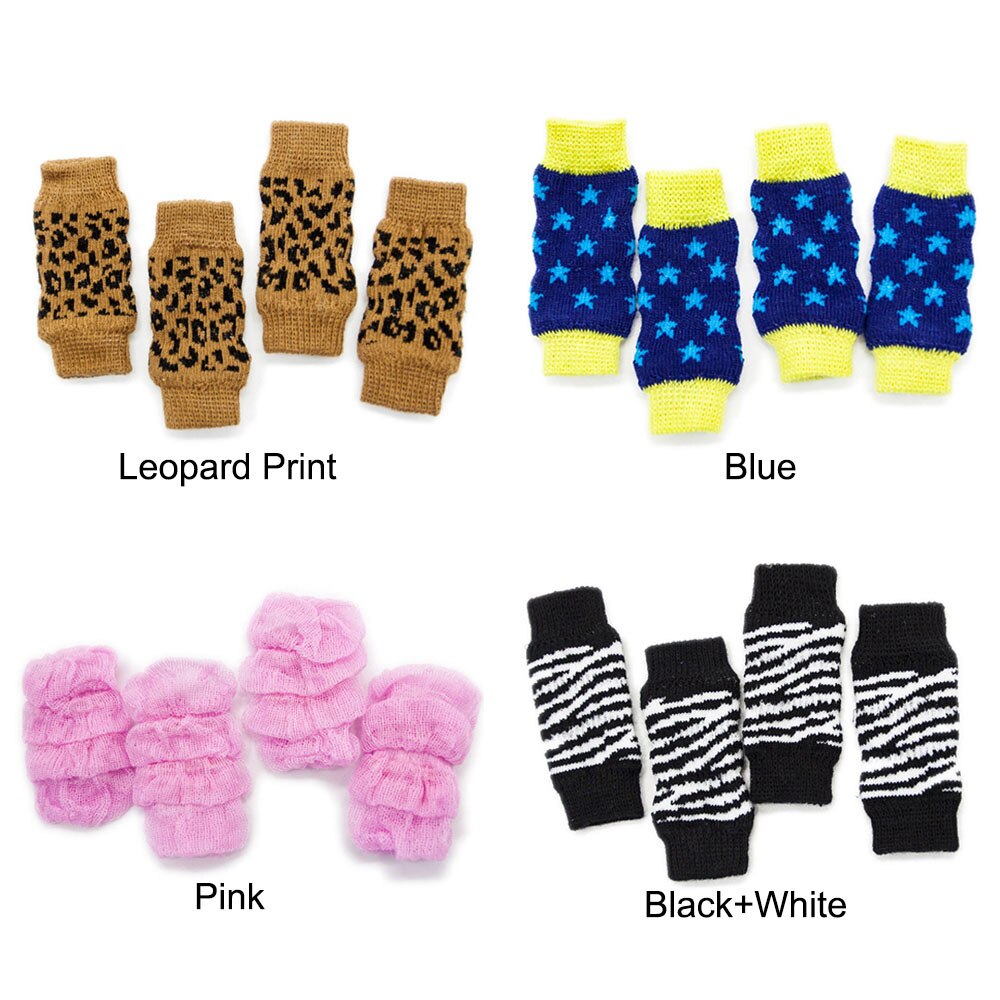 Dog Leg Warmer Socks Pet Sock Protective Sleeves For Arthritis Dogs 4Pcs Short