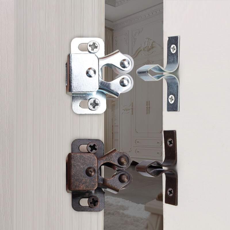 2 stk dørlukker stopper magnet spjeld buffer skap fanger holder med skruer garderobe hardware møbler beslag
