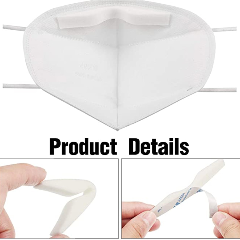 100pcs Microfiber Memory Foam Anti-Fog Nose Bridge Pads Self-Adhesive Protection Strip Seal Nose Cushion 100x10x10mm TB