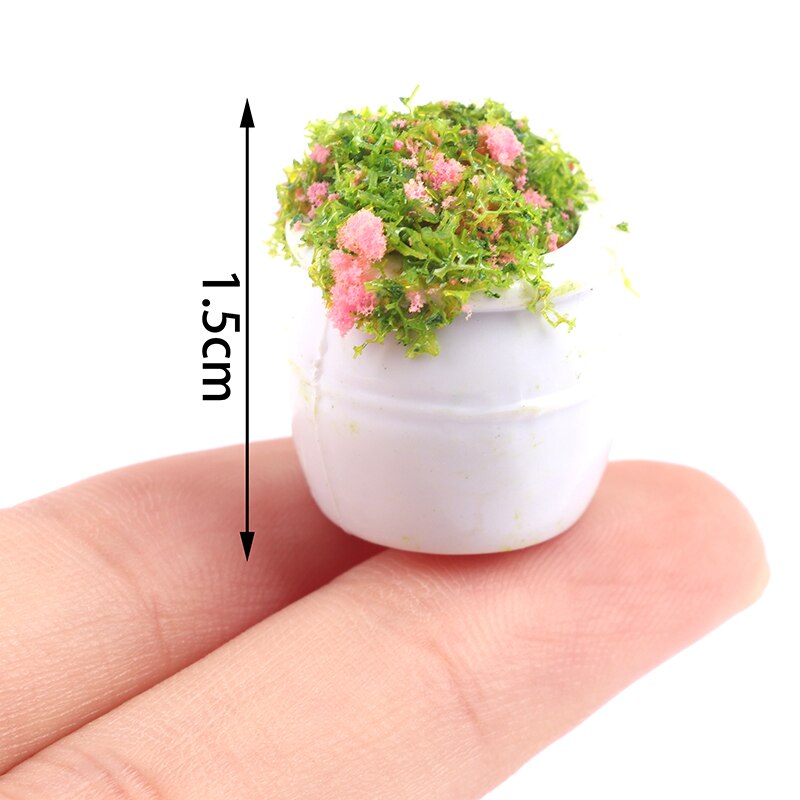 1pc 1:12 Dollhouse Miniature DIY Potted Plant Pot Green Leafed Plant Garden Decoration Dollhouse Collection Kids' Toys: G