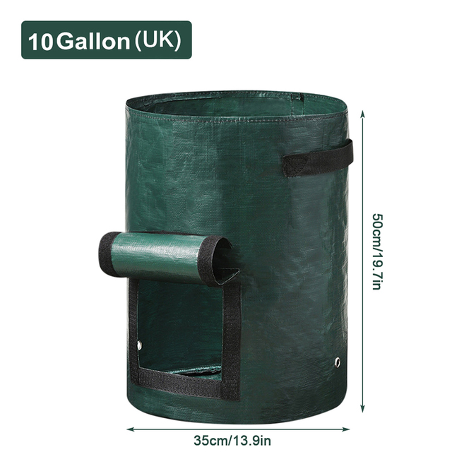 Garden Grow Bags 3/5/7/10 Gallon Plant Growing Bags PE Vegetable Planter Growing Bag DIY Fabric Grow Pot Potato Onion Bag: Orange