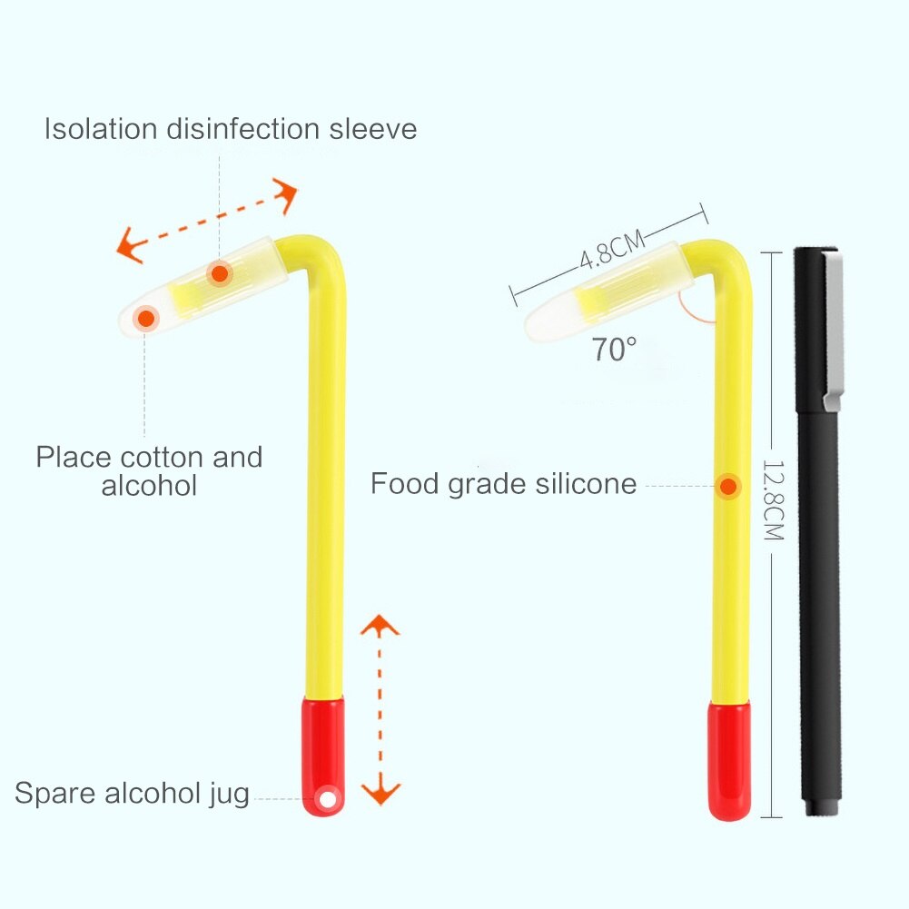 Reusable No Touch Anti Epidemic Open Door Disinfectant Tool Elevator Press Stick Artifact Anti-virus Avoid Contacting Tool