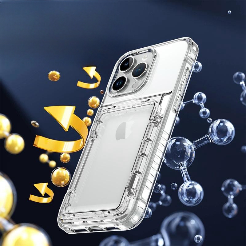 Funda de teléfono con tarjetero para iPhone 15, 14, 16, 13, 12, 11 Pro Max, funda transparente con soporte para iPhone15 15pro Max