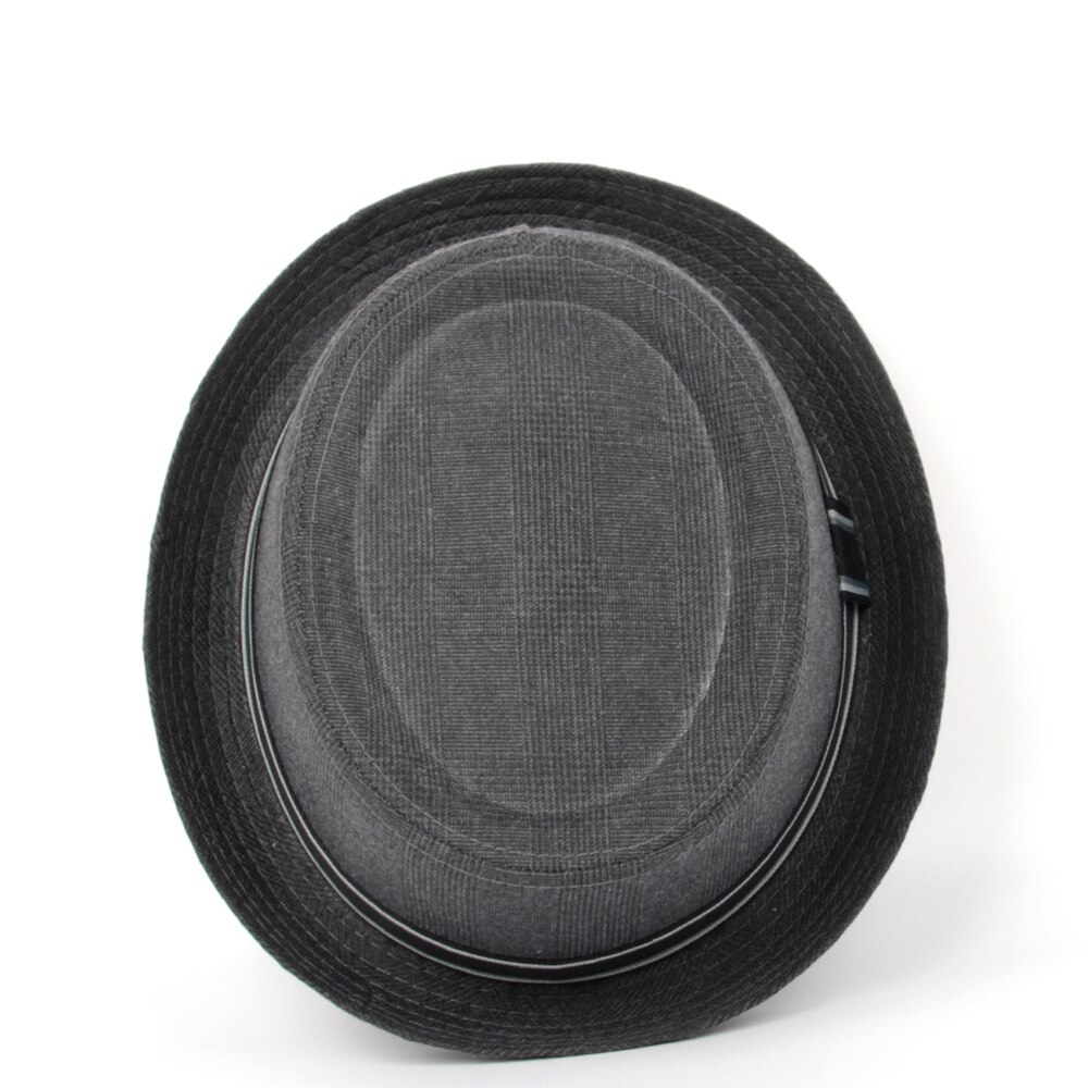 Mannen Fedora Hoed Platte Pork Pie Hoed Voor Gentleman Vader Bowler Porkpie Jazz Hoed Grote Maat Sml Xl
