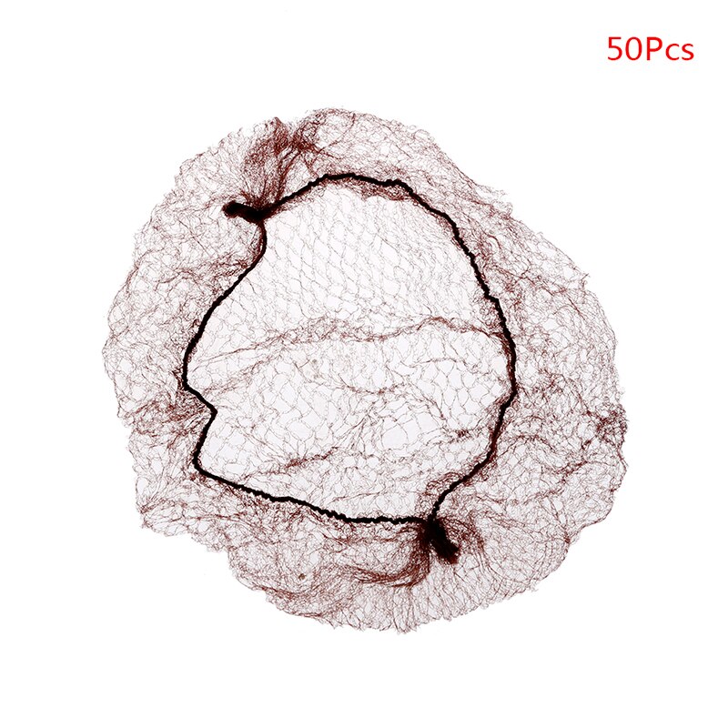 50Pcs/lot Hair Styling Hairnet Coffee Hair Nets Invisible Elastic Edge Mesh Soft Line For Dancing Sporting Hair Net Wigs Weaving