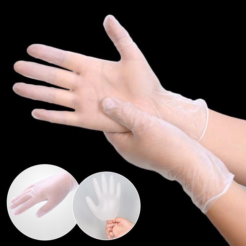Guantes de látex desechables, caja de 100 unidades, resistentes al agua, resistentes al aceite, para uso doméstico e Industrial