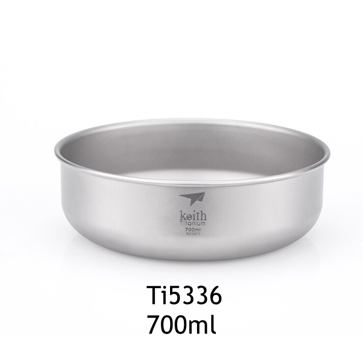 Keith camping pure titanium kommen 300ml-900ml kommen kookgerei servies bestek  ti5333-ti5338: 700ml