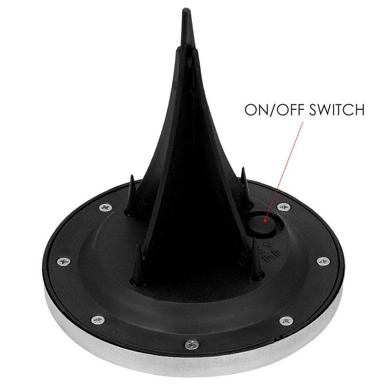SOLLED 4PCS 8 LED Lawn Pin Lamp Solar-Poweredwith Warm White Light Outdoor Stainless Steel Yard Garden Light Decoration