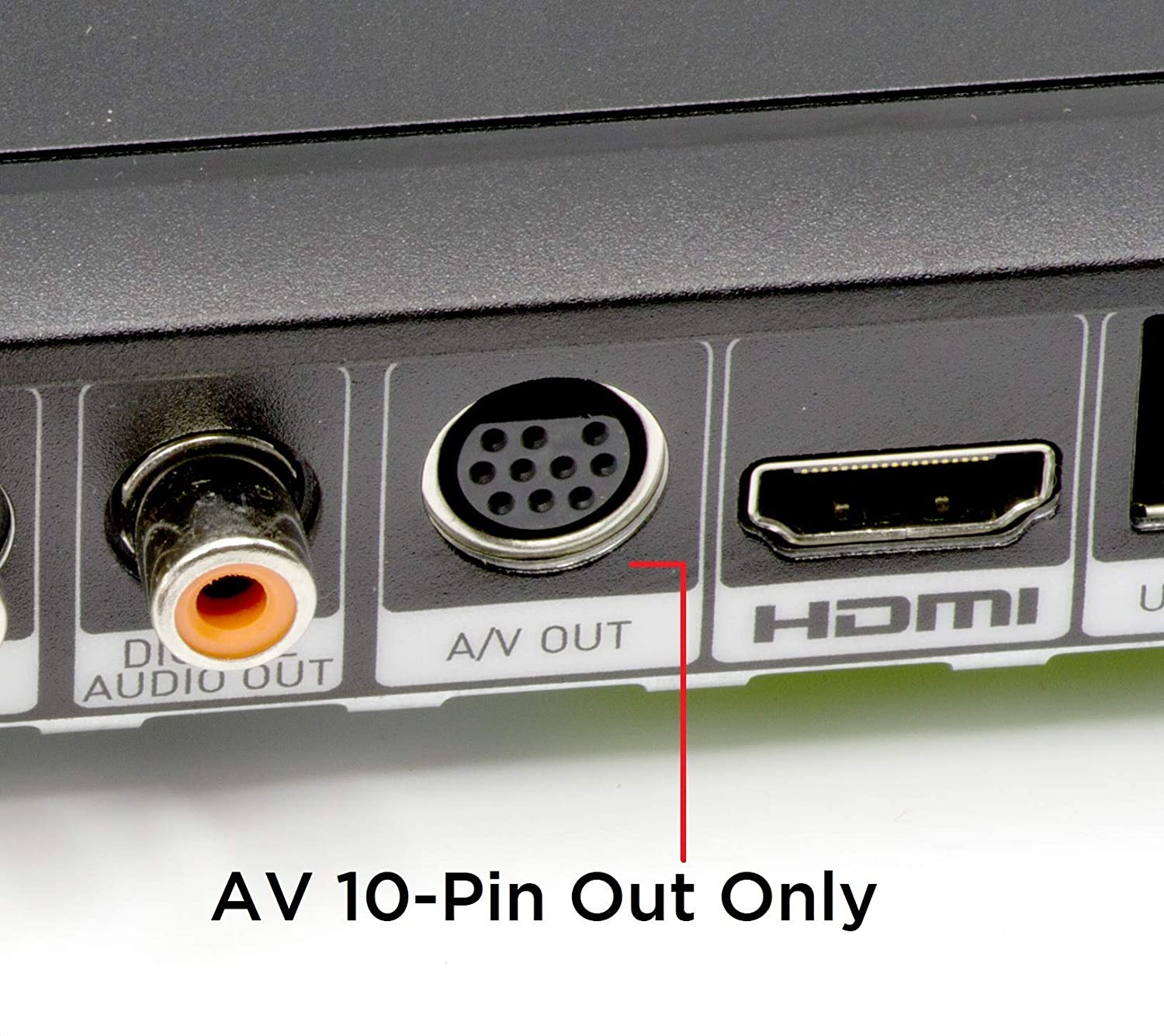 10 Pin Audio and Video DIN Cable - NOT S-Video Cable - 6 feet - RCA Composite - Compatible For DIRECTV AT&T: H25, C31, C41, C41
