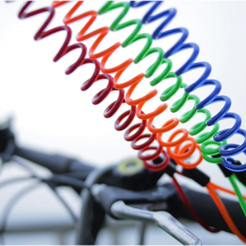 Stretch length 120cm icycle Lock Reminder Elastic Rope Anti Theft Bike Motorcycle Scooter Spring Cable Wire 4 color