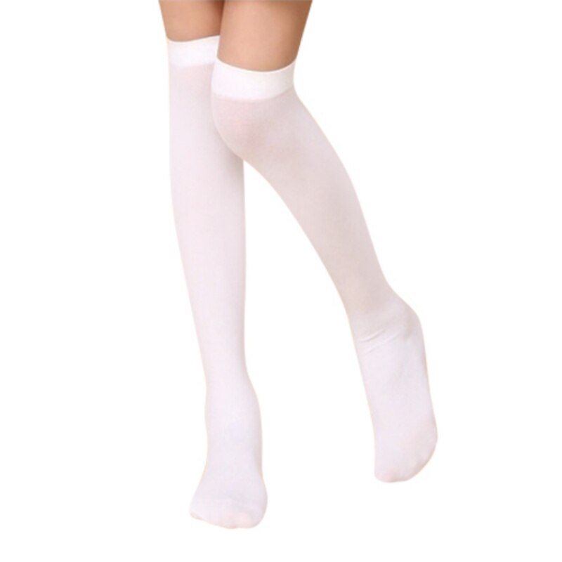 10 kleuren Kinderen Sok Voor 3-12Y Snoep Kleur Baby Knie Hoge Lange Sokken Voor Meisje Kinderen Kleding Accessoires