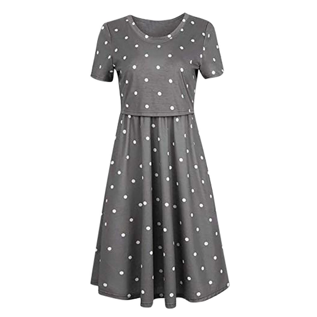 Mutterschaft Kleider Sleeveless Pflege Kleider Dots Gedruckt Schwangerschaft Kleider Schwangere Frauen Stillen Kleidung Kleid