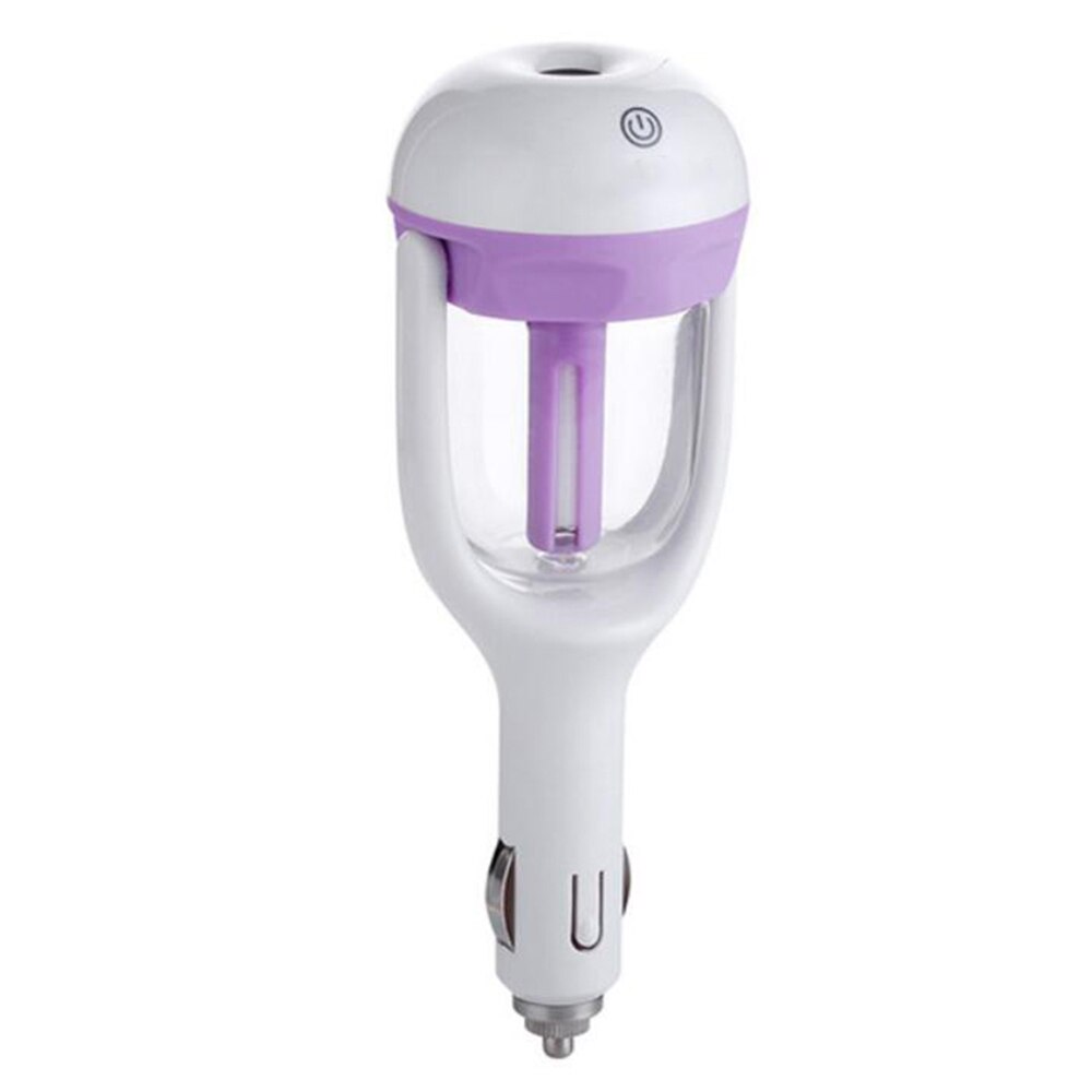 Car Steam Air Humidifier Aroma Diffuser Mini Ultrasonic Air Purifier Aromatherapy Essential Oil Diffuser Mist Purifier Fogger: Purple 