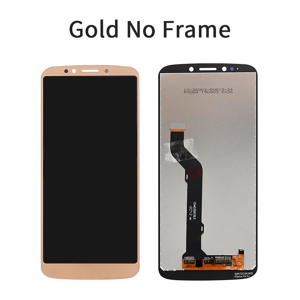 Pantalla LCD de 6,0 pulgadas para Motorola Moto E5 Plus XT1924, Digitalizador de pantalla táctil con marco para Moto E5 Plus, XT1924-1 XT1924-2: Gold no frame