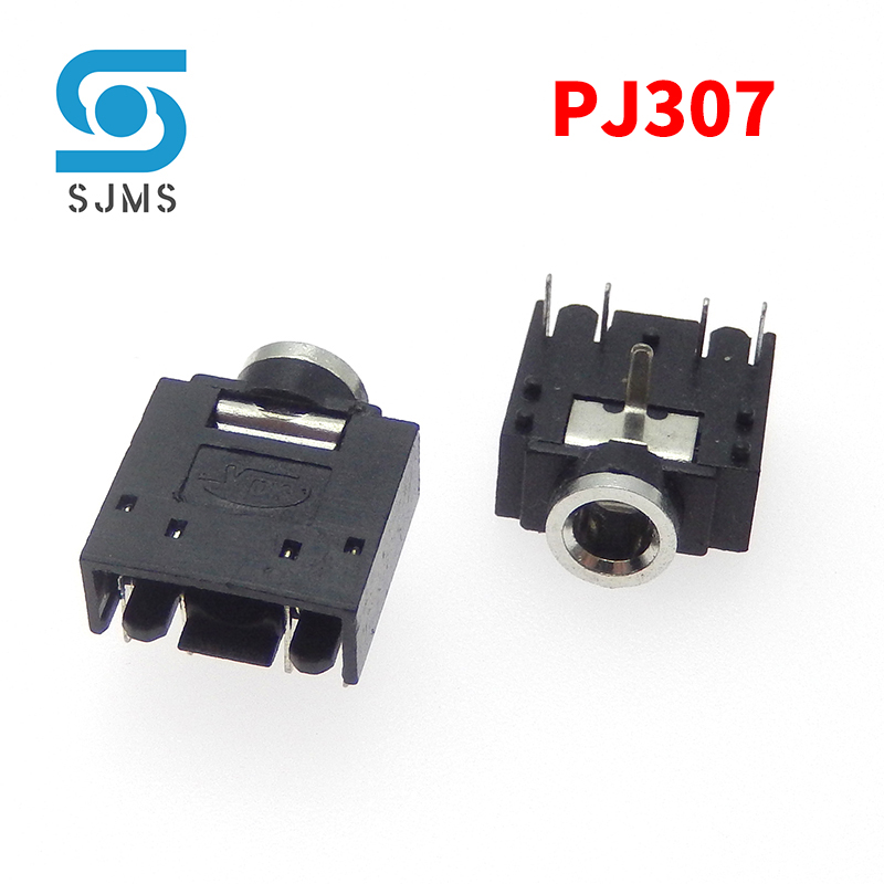 PJ-306 PJ-307 PJ-316 PJ-318 PJ-319 PJ-324 PJ-324M PJ-325 3.5mm Headphone Female Jack Socket Audio Connector DIP PCB Mount: PJ307 / 10pcs