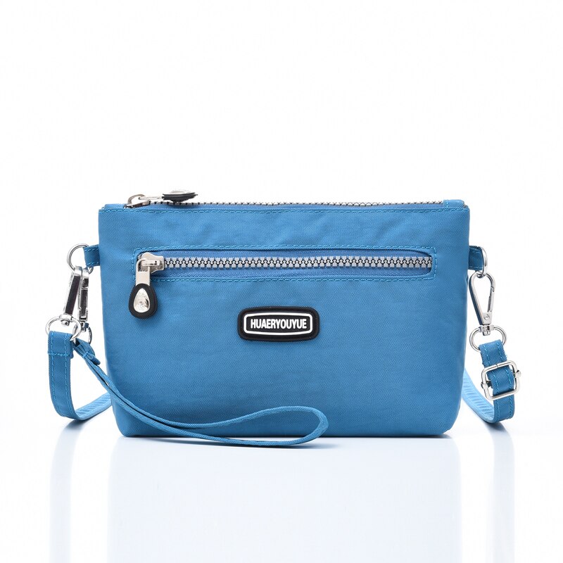 Bolsa de ombro feminina pequena moda à prova dnylon água náilon mulheres mensageiro sacos alta qualidade mini senhora sacos crossbody bolsas bolsa sac: sea blue