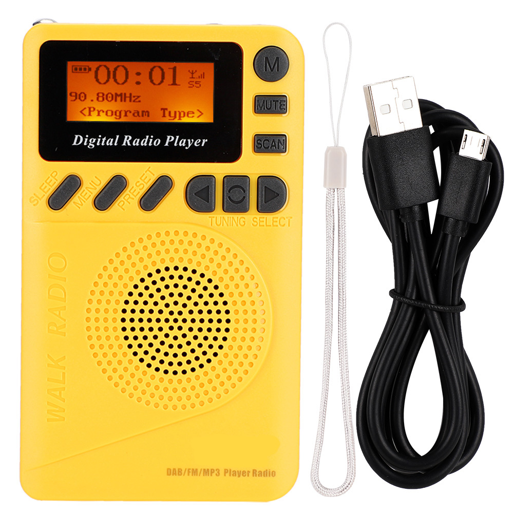 Digital DAB Radio Digital Stereo Receiver Mini Pocket Digital DAB+FM Radio Stereo Receiver Digital Radio with Reader MP3 Player: Default Title