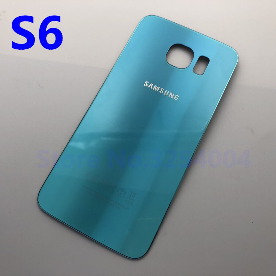 Nueva tapa trasera de la batería para Samsung S6 edge plus G920F G925F G928F carcasa trasera para batería: S6 Sky blue