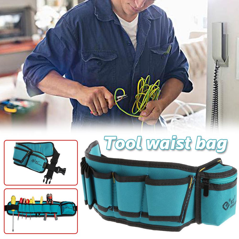 Multi-pocket Waist Tool Bag Utility Bag Electric Belt Bag For Maintenance Workers Electricians Installation Renovation Works
