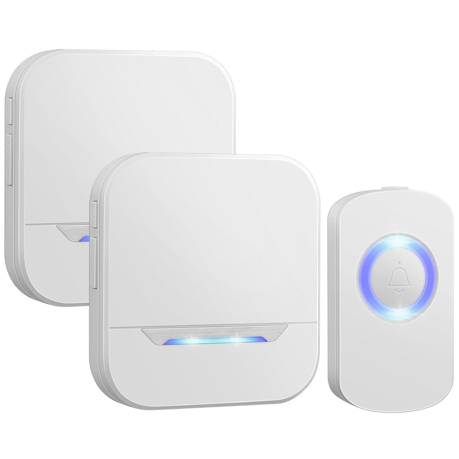 Waterproof Wireless Door Alert Office Shcool Security Door Bell Electronic Doorbell Chime With 300M Range 4 Volume Levels White