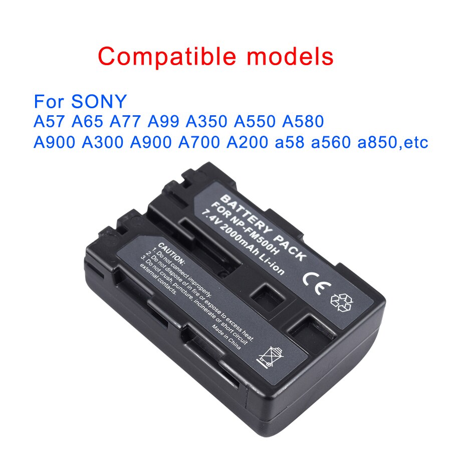 Sony NPFM500H Li-Ion Rechargeable Battery Pack for Sony Alpha Digital SLR Cameras - Retail Packaging