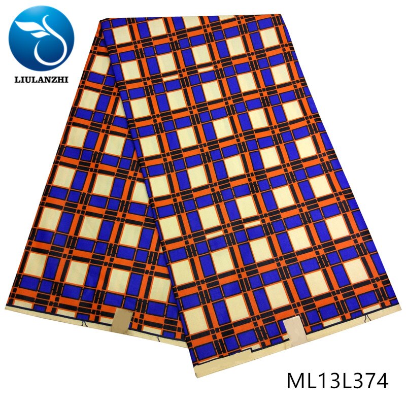 Liulanzhi afrikansk ankara vokstryk i stofstil polyestervoks ankara  ml13 l 368: Ml13 l 374