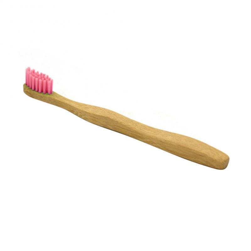 1 pces criança escova de dentes de bambu natural eco amigável macio cerdas escova de dentes da criança madeira: 06