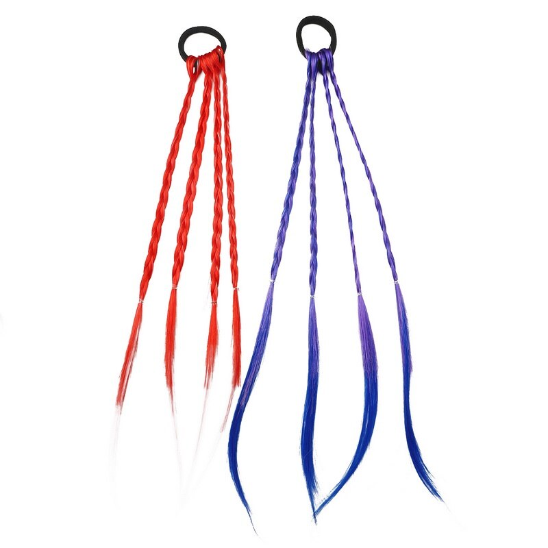 4cm arc-en-ciel élastique cheveux corde bandes de caoutchouc accessoires de cheveux pour les filles perruque queue de cheval cheveux anneau enfants torsion tresse corde cheveux outil