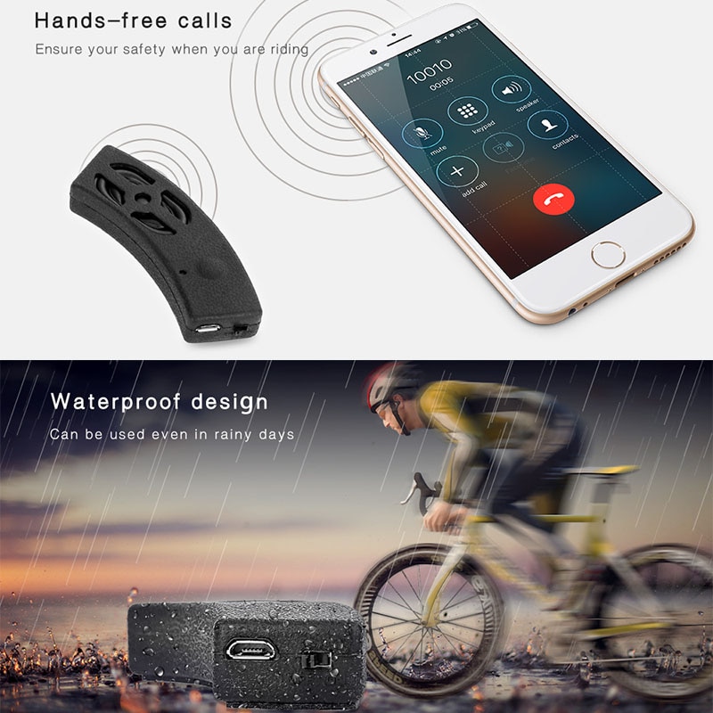 2Pcs Bluetooth Motorfiets Speaker Fiets Motorhelm Draadloze Outdoor Riding Stereo Waterdicht Boombox Mini Subwoofer