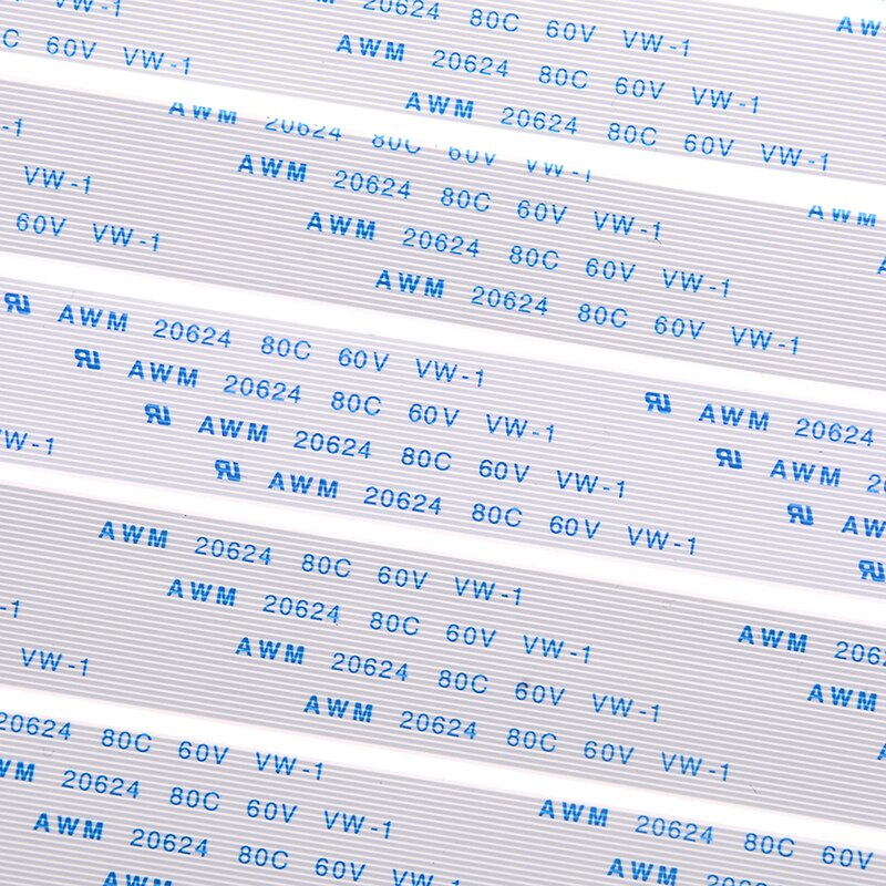 10PCS FPC Ribbon Flexible Flat CABLE PITCH 0.5MM 100MM A-Type 4/6/8/10/12/16/20/20/24/26/28/30/34/36/40/45/50/54/60pin