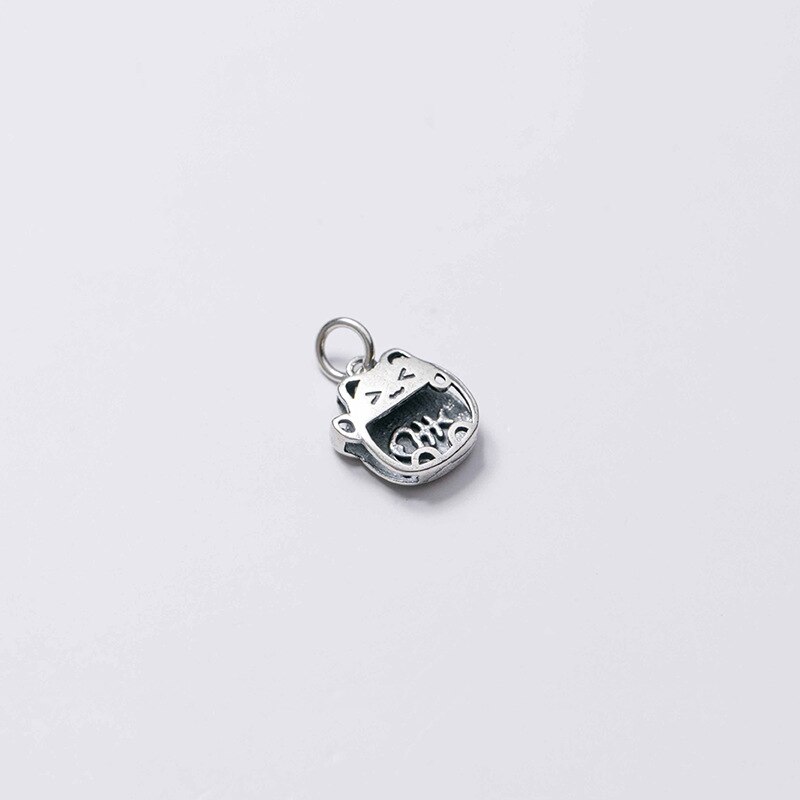 MEETSOFT Romantico Sterling Silver Cute Cat Pendenti E Ciondoli Gioielli Speciale di FAI DA TE Fatti A Mano Decorazione Collana Accessori Braccialetto