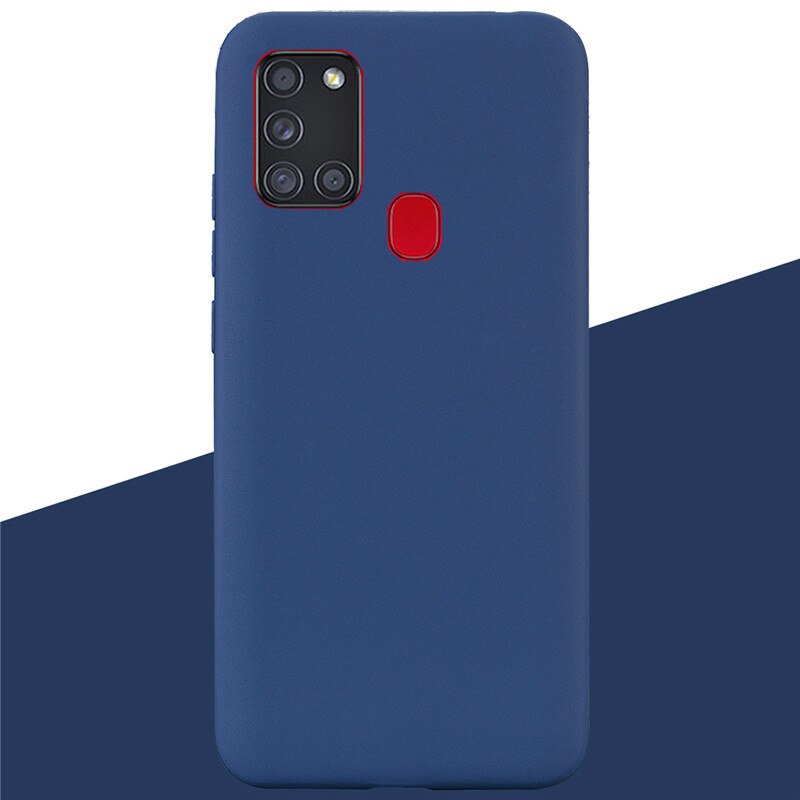 Funda de silicona TPU suave mate para Samsung Galaxy A21S A 21 S A21 S, carcasa trasera para teléfono: 2 Dark Blue