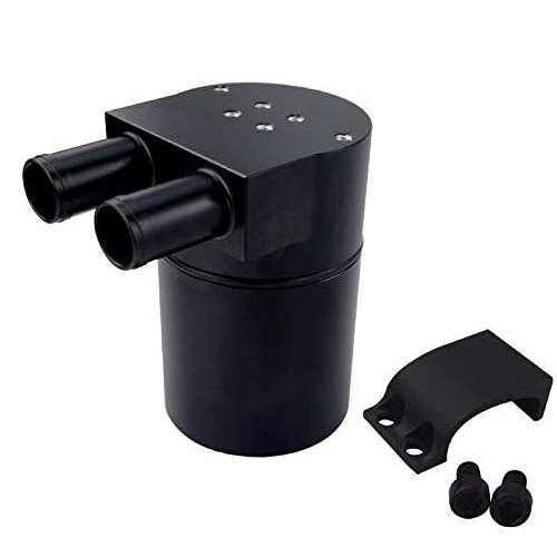 Car Oil Catch Can Kit Reservoir Fuel Tank 19mm for BMW N54 Engines for E90 E92 E93 E60: BLACK