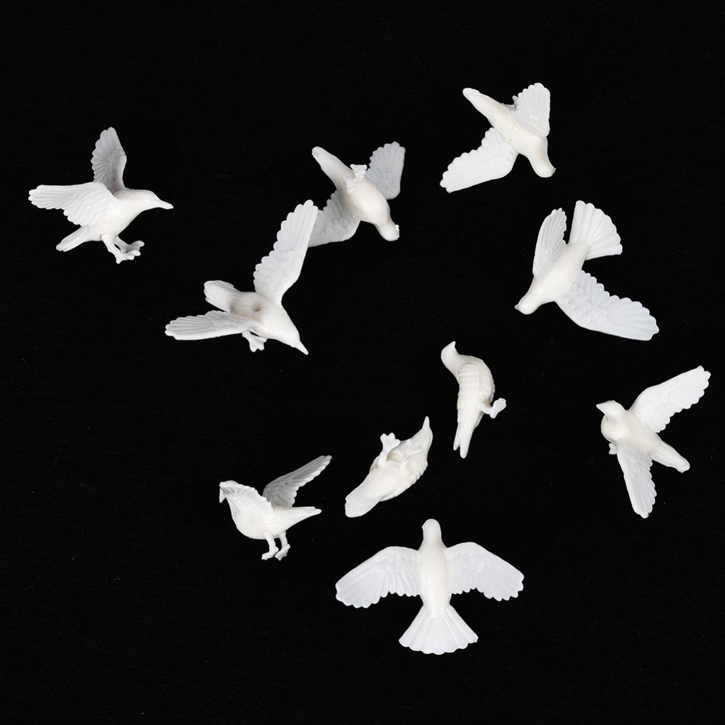 10pcs Mini Pigeon Animal Bird Model Miniature Doll House Fairy Home Decor